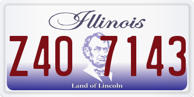 IL license plate Z407143