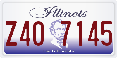 IL license plate Z407145