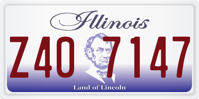 IL license plate Z407147
