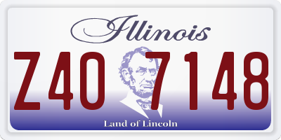 IL license plate Z407148