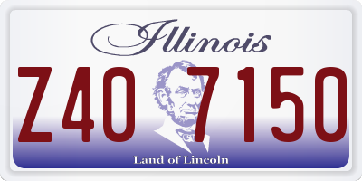 IL license plate Z407150