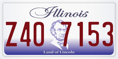 IL license plate Z407153
