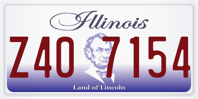 IL license plate Z407154