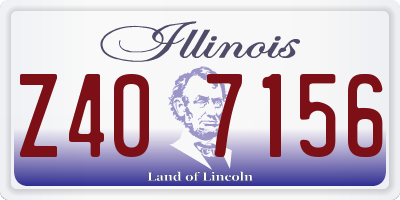 IL license plate Z407156