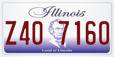IL license plate Z407160
