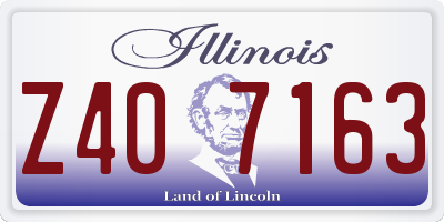 IL license plate Z407163
