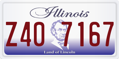 IL license plate Z407167