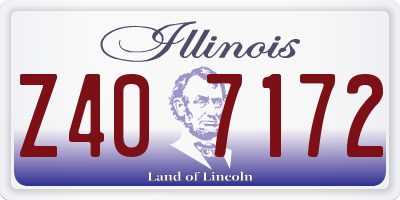 IL license plate Z407172