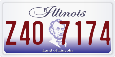 IL license plate Z407174