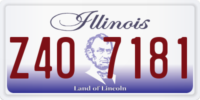 IL license plate Z407181