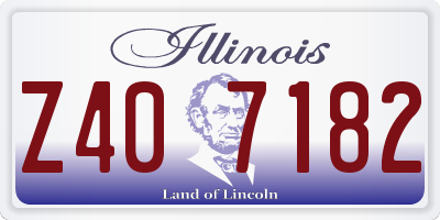 IL license plate Z407182