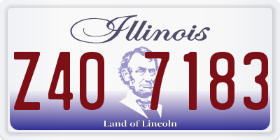 IL license plate Z407183