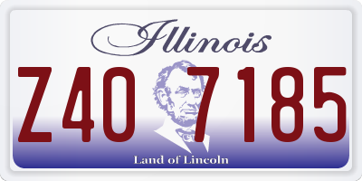 IL license plate Z407185