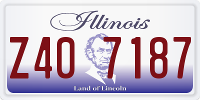 IL license plate Z407187