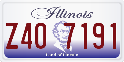 IL license plate Z407191