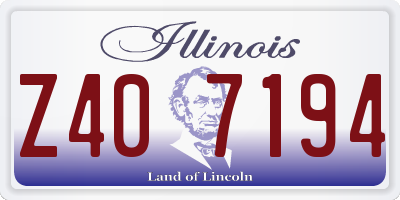 IL license plate Z407194