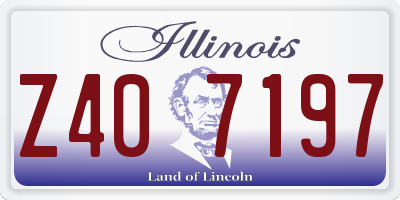 IL license plate Z407197