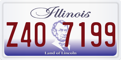 IL license plate Z407199