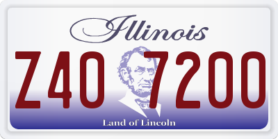 IL license plate Z407200