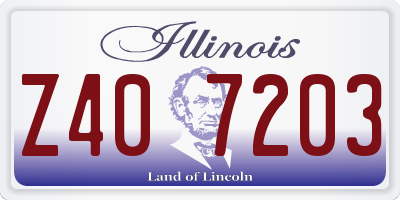 IL license plate Z407203