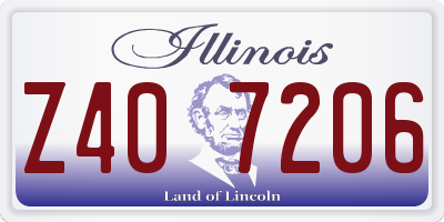 IL license plate Z407206