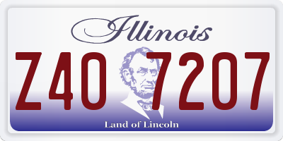 IL license plate Z407207