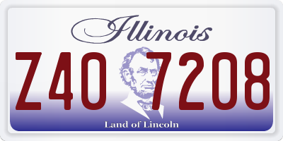 IL license plate Z407208