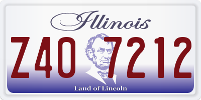 IL license plate Z407212