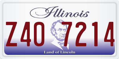 IL license plate Z407214