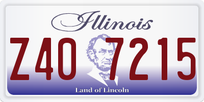 IL license plate Z407215