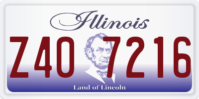 IL license plate Z407216
