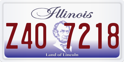 IL license plate Z407218