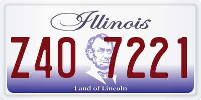 IL license plate Z407221