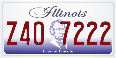 IL license plate Z407222