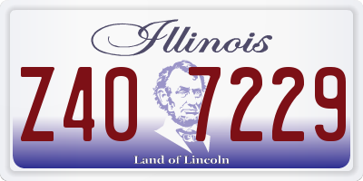 IL license plate Z407229