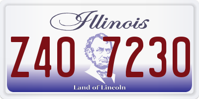 IL license plate Z407230