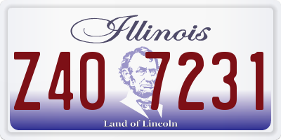 IL license plate Z407231