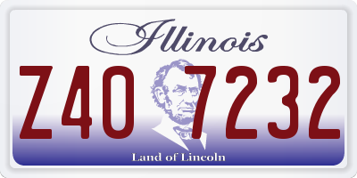 IL license plate Z407232