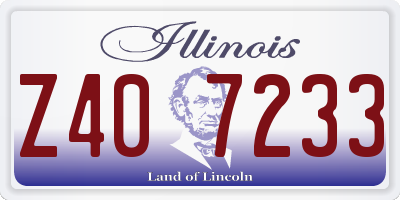 IL license plate Z407233