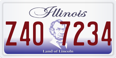 IL license plate Z407234