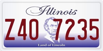 IL license plate Z407235