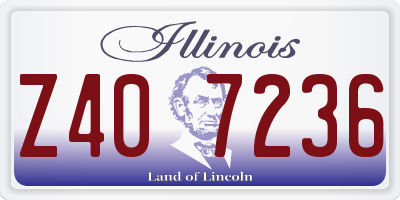 IL license plate Z407236