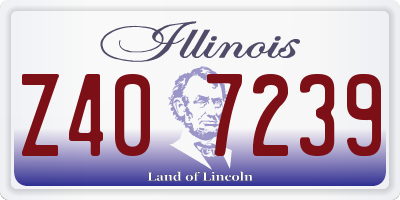 IL license plate Z407239