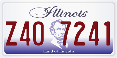 IL license plate Z407241