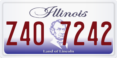 IL license plate Z407242