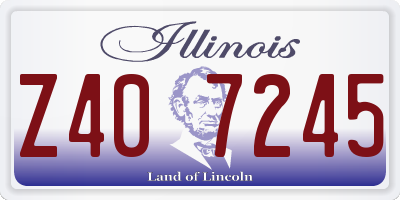 IL license plate Z407245