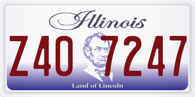 IL license plate Z407247