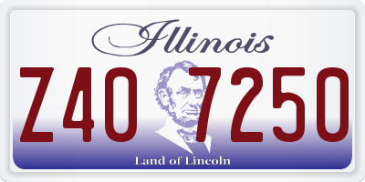 IL license plate Z407250