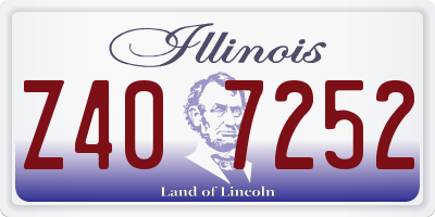 IL license plate Z407252