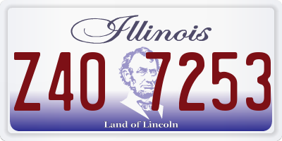 IL license plate Z407253